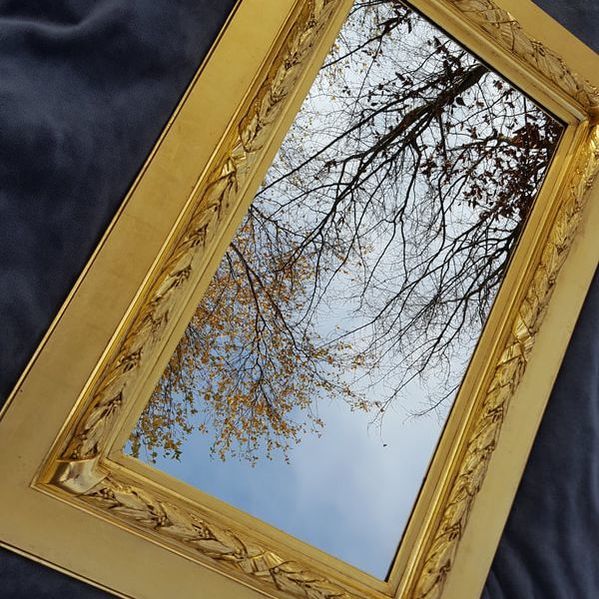 miroir doré second Empire XIXè par atelier Acantha dorure à Grenoble